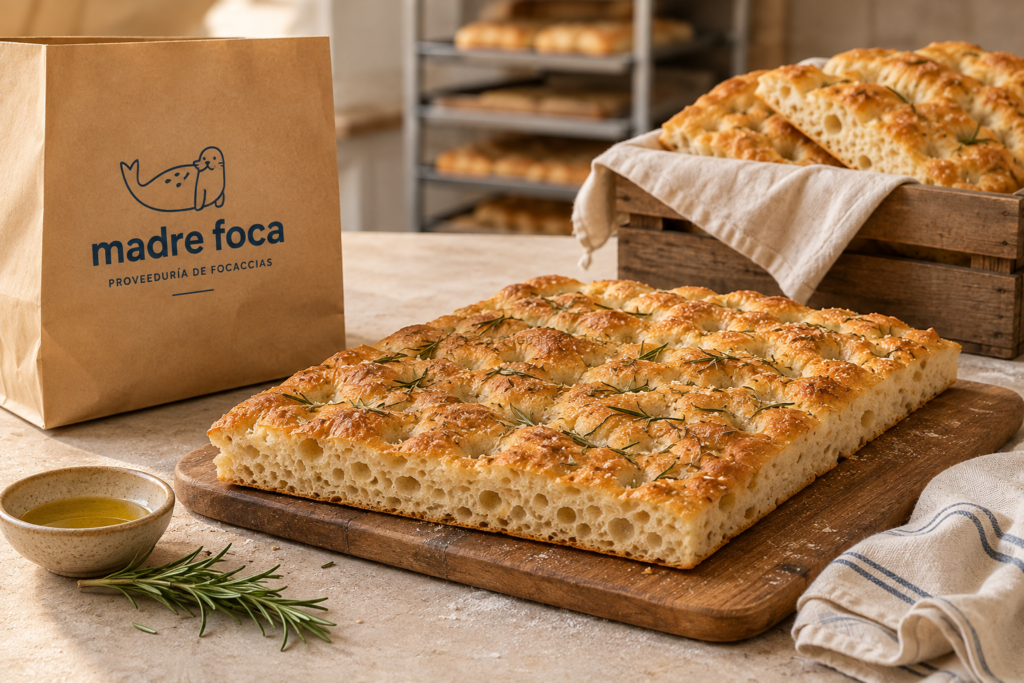 Focaccia artesanal para panaderías