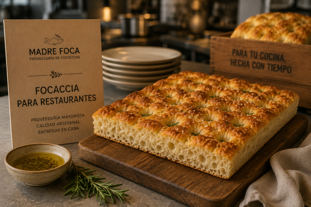 Focaccia artesanal para restaurantes