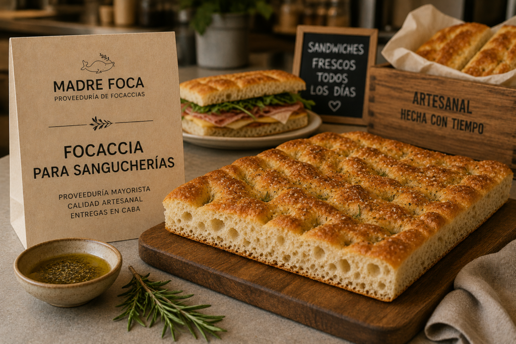 Focaccia artesanal para sangucherias